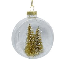 Ziemassvētku rotājums JOY “Zeltainā eglīte”, Ø8 cm, stikls 89065
