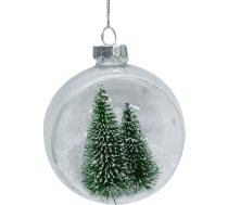 Ziemassvētku rotājums JOY “Zaļā eglīte”, Ø8 cm, stikls 89064