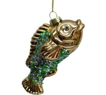Ziemassvētku rotājums JOY “Zelta zivtiņa”, 11,8 cm, stikls 89058