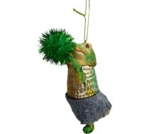 Ziemassvētku rotājums JOY “Krokodils”, 10,5 cm, stikls 89047