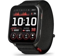 Garmin Venu® X1 Black with Slate Titanium Caseback and Black ComfortFit Nylon Band 010-02980-02