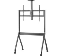 Maclean TV stand / cart, camera shelf, on casters, 55-100", max load 120kg/10kg shelf, max. VESA 900x600, black, MC-114 B MC-114 B