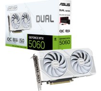 Graphics Card ASUS NVIDIA GeForce RTX 5060 8 GB GDDR7 128 bit PCIE 5.0 16x Dual Slot Fansink DUAL-RTX5060-O8G-WHITE DUAL-RTX5060-O8G-WHITE