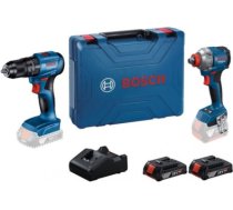 Instrumentu komplekts Bosch 06019N2124 (GDX 18V-285 + GSB 185-LI); 18 V; 2x2,0 Ah akum. 06019N2124