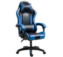 Gaming tipa biroja krēsls ExtraLink G-523 – grozāms, kausveida dizains, melns ar zilu EX.36387