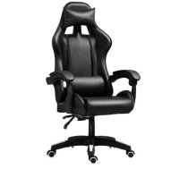 Gaming tipa biroja krēsls ExtraLink G-524 – grozāms, kausveida dizains, melns EX.36370