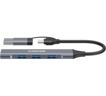 CANYON hub DS-02 4in1 USB-A/C Grey CNS-TDS02G