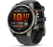 Garmin GARMIN fenix 8 Pro – 47 mm, AMOLED, Sapphire, Titanium with Graphite/black silicone band sporta pulkstenis 010-03198-11