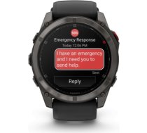 Garmin fenix 8 Pro – 51 mm, AMOLED Sapphire, Carbon grey DLC titanium with Black/pebble grey silicone band 010-03199-01