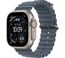 Apple Watch Ultra 3 GPS + Cellular 49mm Natural Titanium Case with Anchor Blue Ocean Band Viedpulkstenis MEWH4ET/A