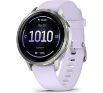 Garmin Venu 4 - 41mm, Silver with Periwinkle Silicone Band sports watch 010-03013-01