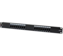 TechlyPro Patch panel 19'' 1U UTP 16 ports RJ45 Cat5e T568A/B black 022854