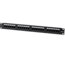 TechlyPro Patch panel 19'' 1U UTP 24 ports RJ45 Cat5e T568A/B black 022861