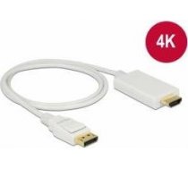 Delock Cable Displayport 1.2 (M) - High Speed HDMI-A (M) passive 2m; white 83818