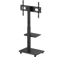 Ergo Office Stand / cart for TV Ergo-Office, max. load 50kg / 5kg shelf, max. VESA 600x400, built-in power strip, black, ER-304 B ER-304 B