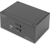 Digitus KVM Switch, 2-Port, Dual Display, 4K, DisplayPort | DS-12862 DS-12862
