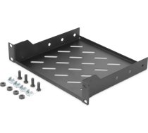 Digitus | 1U fixed shelf | DN-10-TRAY-2-B | Black | Perfect for storage of components which are not 254 mm (10") suitable. Slim design which takes space of 1 height unit. Easy and quick to mount or dismount. Load capacity: 25 kg DN-10-TRAY-2-B