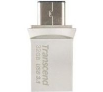 Flashdrive Transcend 32GB JetFlash 890, Silver Plating USB 3.1 Type C TS32GJF890S