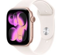 Apple Watch Series 11 GPS 46mm Rose Gold Aluminium Case with Light Blush Sport Band - M/L MEV74ET/A