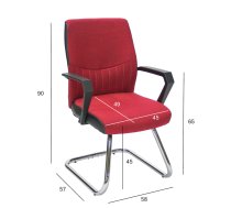 Klienta krēsls ANGELO 58x57xH90cm, sēdvieta un atzveltne: audums, krāsa: melns, rāmis: hroms 27942