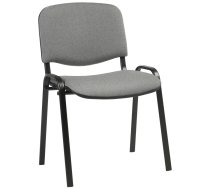 Klienta krēsls ISO 54,5xD42,5xH82/47cm, sēdeklis: audums, krāsa: pelēks, rāmis: melns 641649