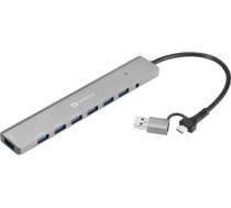 Sandberg 136-66 USB-C/A to 7 x USB 3.0 Hub 136-66