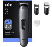 Braun 4-in-1 Grooming Kit All-in-One Series 3 AIO3500 Cordless Number of length steps 14 Black AIO3500