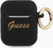 Guess Apple AirPods 1/2 cover Silicone Vintage Script case Black GUA2SSSK