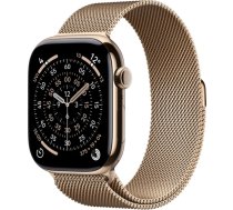 Apple Watch Series 11 GPS + Cellular 42mm Gold Titanium Case with Gold Milanese Loop MF8Y4ET/A