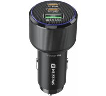 Swissten PD 2x USB-C / USB Automašīnas Lādētājs 95W ar USB-C - USB-C Kabeli 1m 20111912