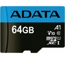 A-data ADATA Premier Micro SDXC UHS-I 64GB 85/25 MB/s AUSDX64GUICL10A1-RA1