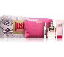 Roberto Cavalli Just Cavalli Dárková sada EDT 75 ml, tělové mléko 100 ml, miniaturka EDT 15 ml a kosmetická taška 75ml 8052464898473