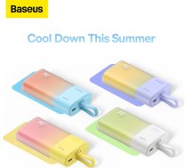 Baseus Baseus Popsicle 5200mAh 20W Powerbank with Built-in Lightning Cable (+ White Baseus Simple USB-C - USB-C 60W/20V/3A/30cm Cable) - Blue-Orange 6932172633097