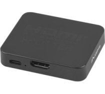 Lanberg Splitter video HDMI to 2X HDMI 4K, USB-C Port, Black SPV-HDMI-1002 SPV-HDMI-1002