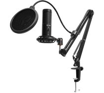 LORGAR Voicer 931, Gaming Microphone, Black, USB condenser microphone with boom arm stand, pop filter, tripod stand. including 1* microphone, 1*Boom Arm Stand with C-clamp, 1*shock mount, 1*pop filter, 1*windscreen cap, 1*2.5m type-C USB cable, 1* Extra t LRG-CMT931