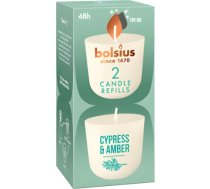 Bolsius Sveces Clean Light uzpildes sveces 2 gab. cypress & amber 37030501