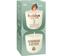 Bolsius Sveces Clean Light uzpildes sveces 2 gab. cedarwood & vetiver 37030516