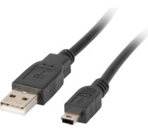 Lanberg Mini USB to USB Type-A 2.0 Cable, 1.8 m CA-USBK-10CC-0018-BK Mini USB to USB Type-A CA-USBK-10CC-0018-BK