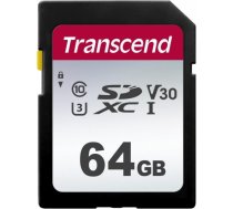 Memory card Transcend SDXC SDC300S 64GB CL10 UHS-I U3 Up to 95MB/S TS64GSDC300S