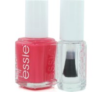 Set Essie: Nail Enamel, Vegan, Glossy Shine Finish, Nail Polish, 72, Peach Daiquiri, 13.5 ml + Nail Care - Good To Go, Top Coat, Nail Strengthening Lacquer, 5 ml 4084200228729