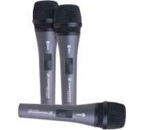 SENNHEISER 3-PACK E835-S, MICROPHONE SET WITH 3X E 835 S, VOCAL MICROPHONE, DYNAMIC, CARDIOID, I/O SWITCH, INCLUDING MICROPHONE BRACKET AND CASES 507359
