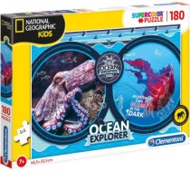 Clementoni, National Geographic Kids, Ocean Explorer, Puzzle, Unisex, 7+ years, 180 pcs 8005125292059