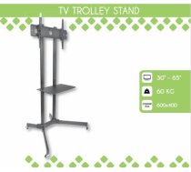 Techly Mobile stand for TV LCD/LED/Plasma 30''-65'' 60kg VESA tilting with shelf 309982