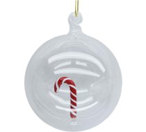 Ziemassvētku rotājums JOY CANDY STIKLS D8cm, stikls 89071