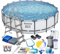 Bestway Steel Pro Max 56462 Baseins, karkasa pelēks 549x122cm 6941607328385