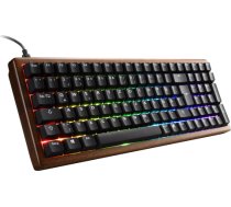 Sharkoon SKILLER SGK50 S2 Wood PBT (wood/black, UK layout, Gateron G Pro 3.0 Yellow) 4044951042661
