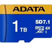 ADATA Premier Extreme microSDXC SD7.1 1 TB, blue/yellow memory card, SD7.1 Express, UHS-I U3, Class 10, V30, Nintendo Switch 2 Ready UD1TEX3L1-C