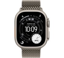 Apple Watch Ultra 3, Smartwatch titanium, 49 mm, Milanese bracelet titanium natural S, titanium case, cellular MEWW4QF/A