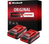 EINHELL Power-X-Change TWIN-PACK 18V 4.0Ah battery, red/black, 2 pieces, without charger 4511629