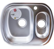 Izlietne virt. AB 600X490X0.8MM ar 1.5 bļodu, kreisā, satīna, ar sifonu 4750959133828